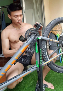 man bike