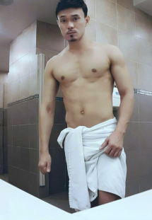 man towel
